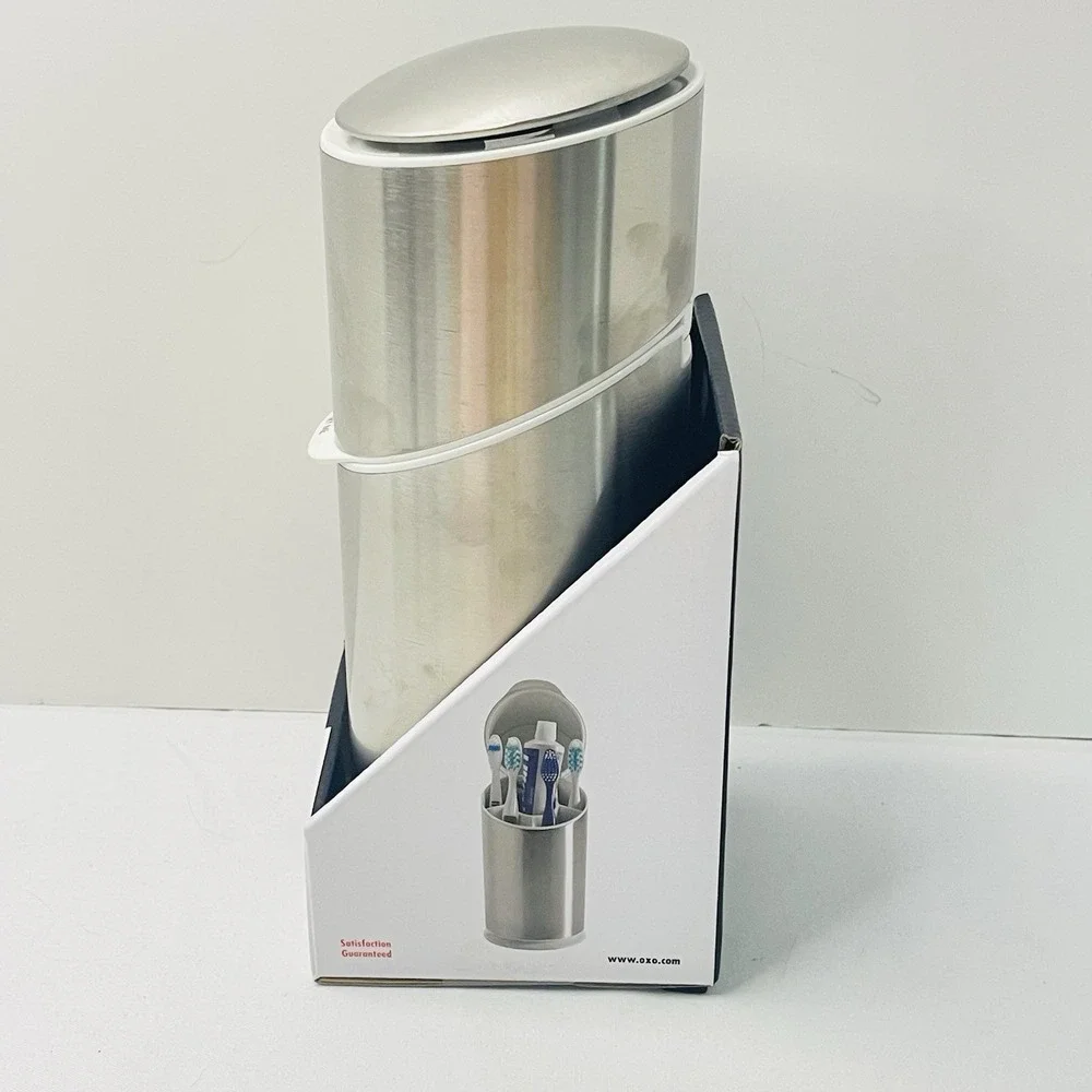 OXO Good Grips Stainless Steel Toothbrush Organizer 9.75 Inch - New In Box